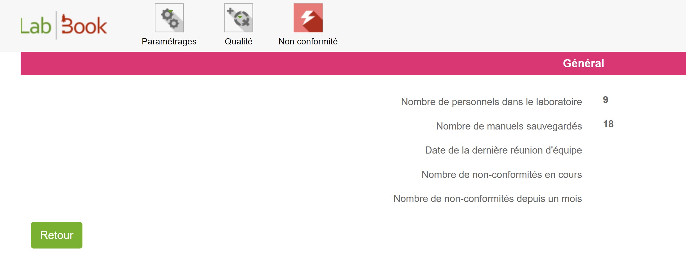 Interface Qualité