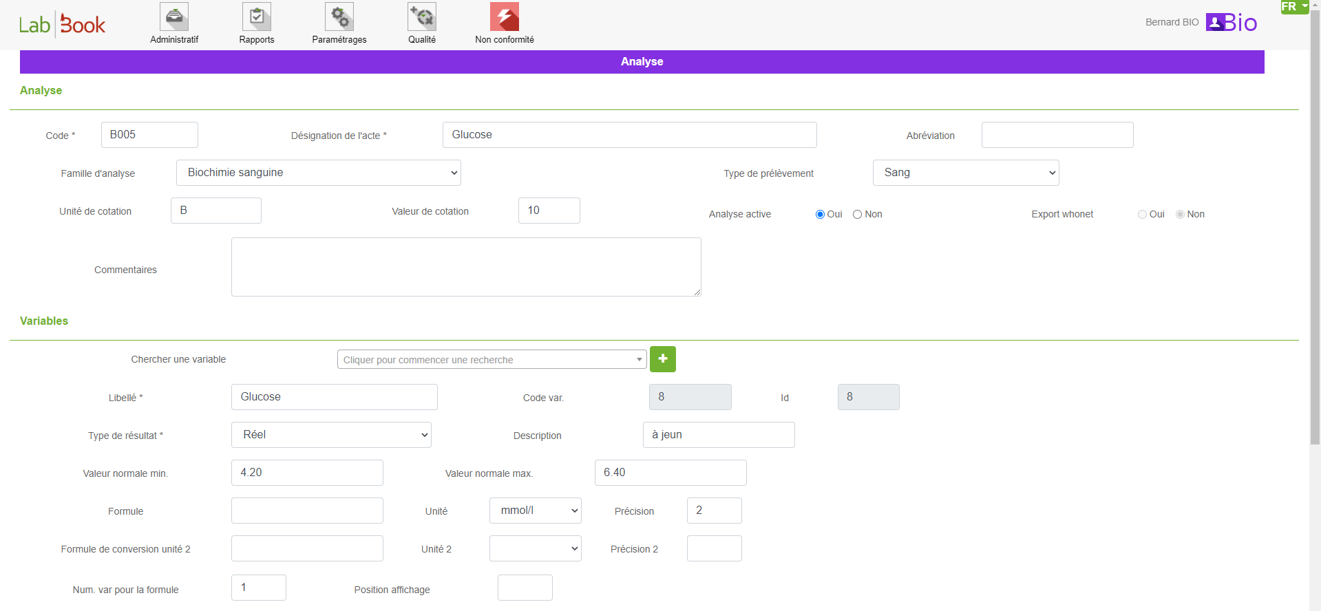 Parametrage Referentiel