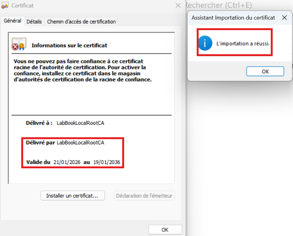 Interface ordinateur de LabBook
